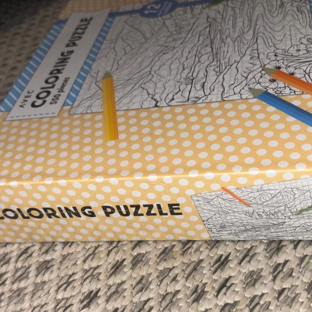 NWT Coloring Puzzle 550 Pieces Landscape Mountains Kids Crafts Art Activities